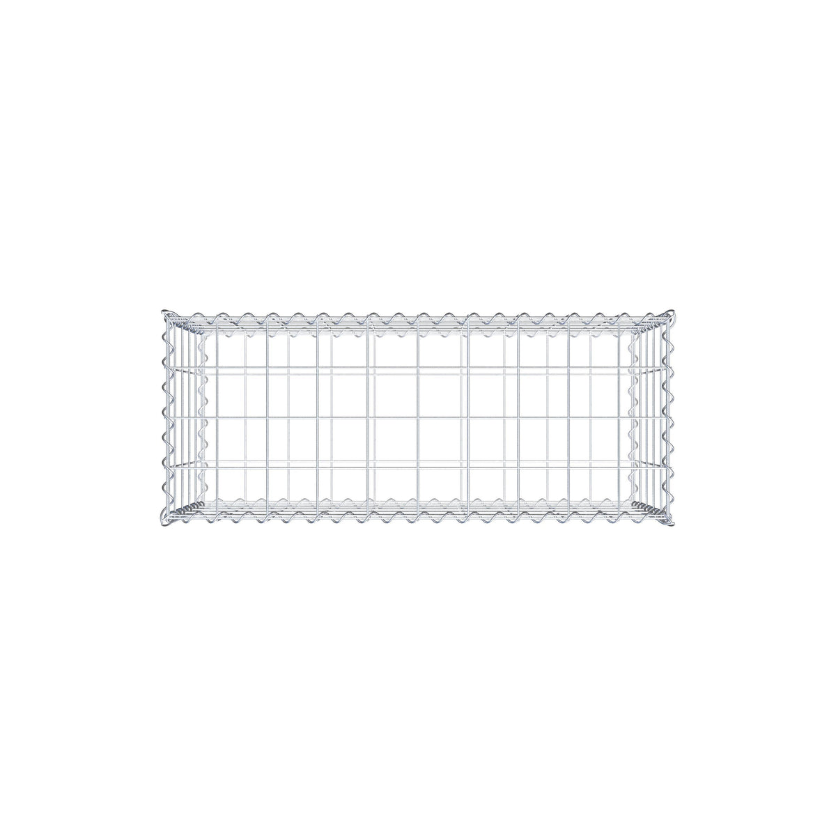 Gabião 100 cm x 50 cm x 40 cm (C x A x P), malhagem 10 cm x 10 cm, espiral