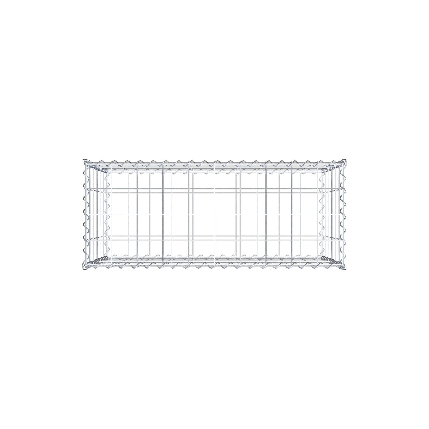 Gavión 100 cm x 60 cm x 40 cm (L x A x P), luz de malla 10 cm x 10 cm, en espiral