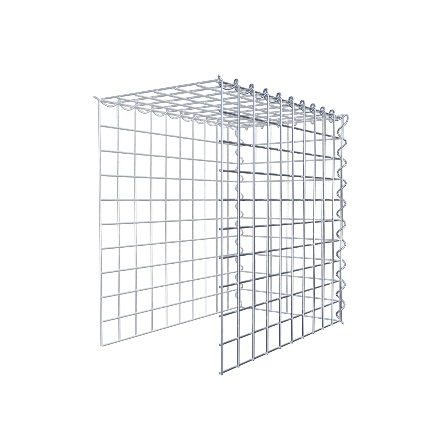 Gabião tipo 4 50 cm x 50 cm x 30 cm (C x A x P), malhagem 5 cm x 5 cm, espiral
