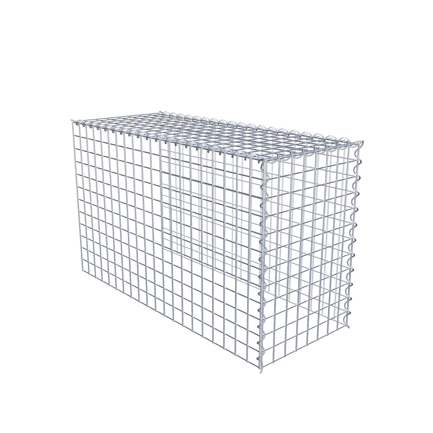 Gabião Tipo 4 100 cm x 60 cm x 40 cm (C x A x P), malhagem 5 cm x 5 cm, espiral