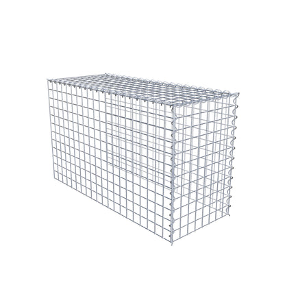 Gabião Tipo 4 100 cm x 60 cm x 40 cm (C x A x P), malhagem 5 cm x 5 cm, espiral