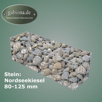 Gabion varmgalvaniseret 102 cm x 32 cm x 32 cm, maskestørrelse 5 cm x 5 cm, fuldsvejset