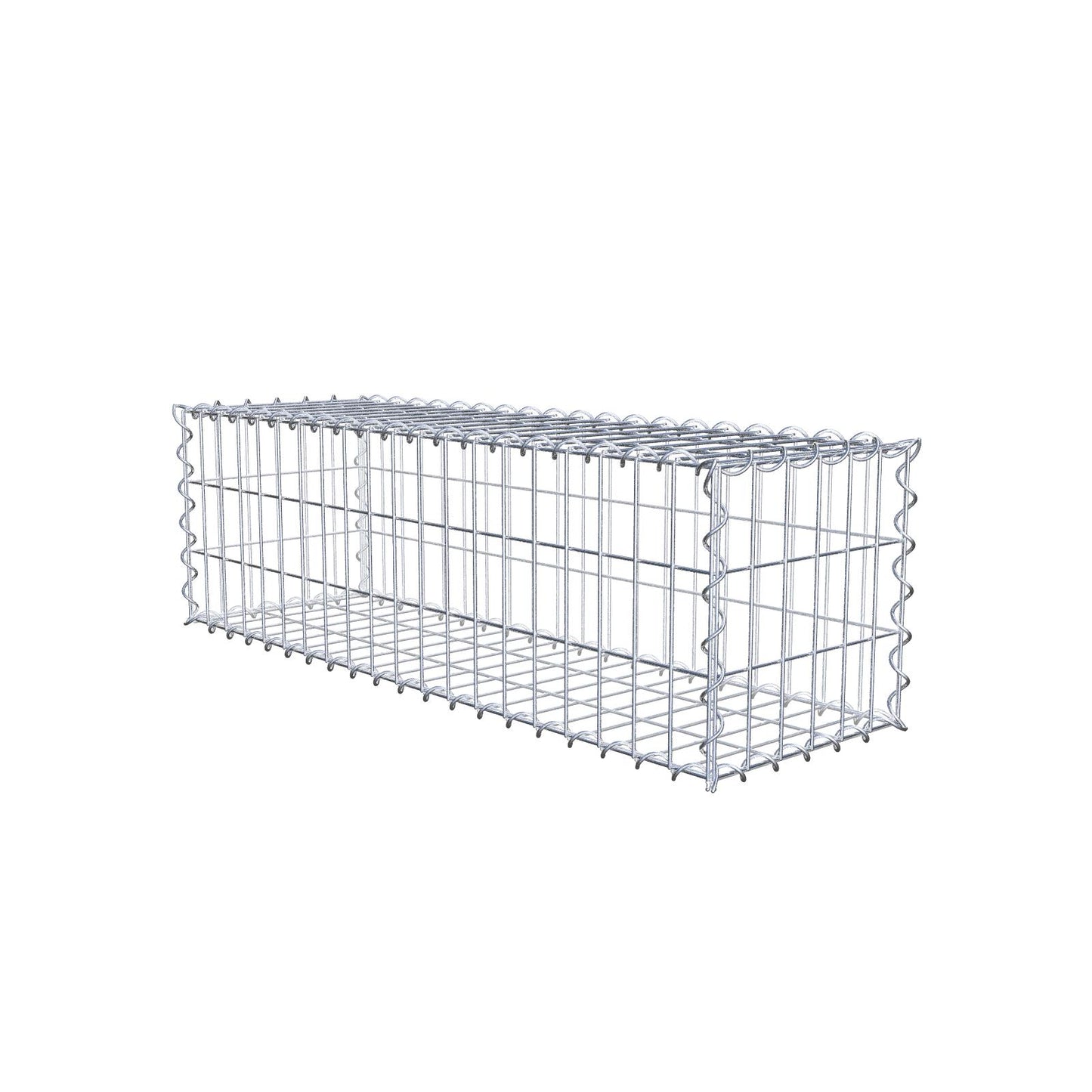Gabbione 100 cm x 30 cm x 30 cm (L x H x P), maglia 5 cm x 10 cm, spirale
