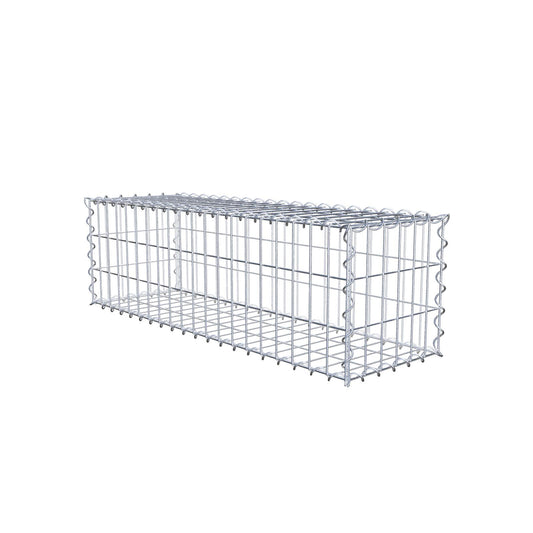 Gabião 100 cm x 30 cm x 30 cm (C x A x P), malhagem 5 cm x 10 cm, espiral