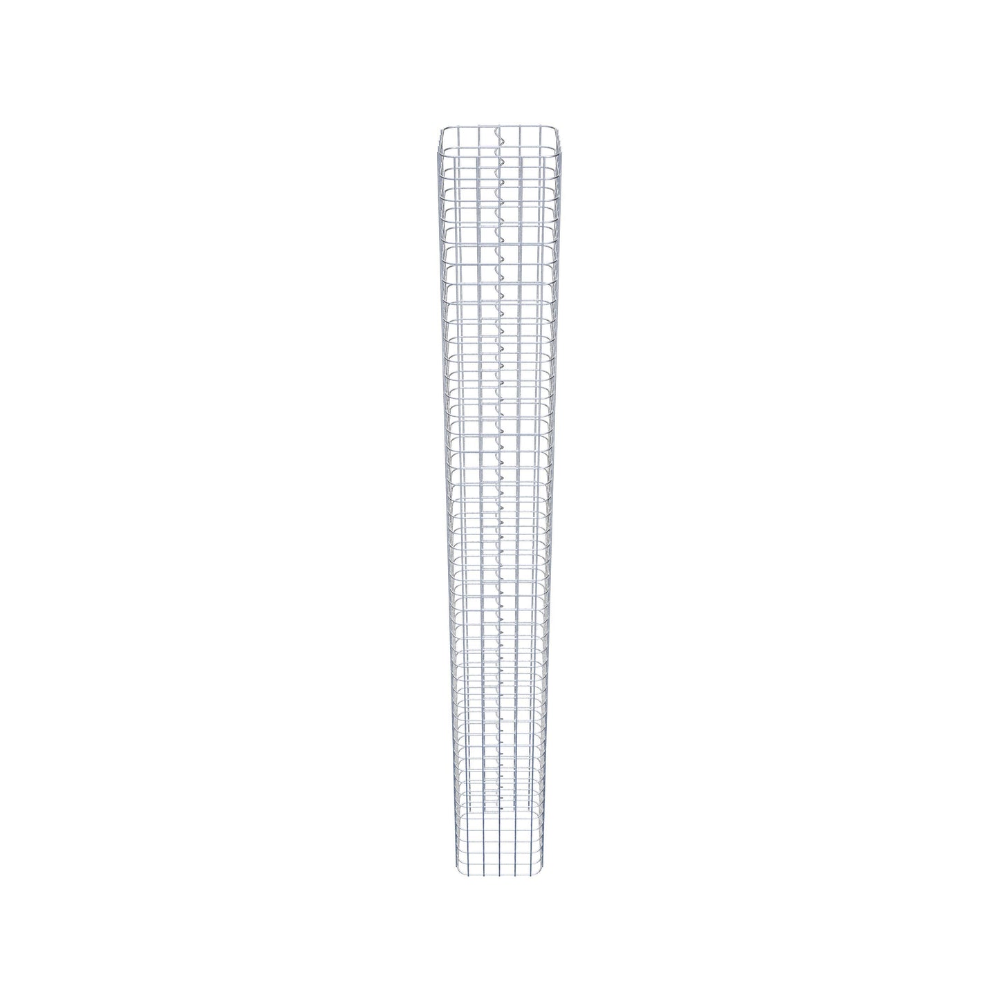 Coluna de gabião quadrada 27 cm x 27 cm, 230 cm de altura, PM 5 cm x 5 cm