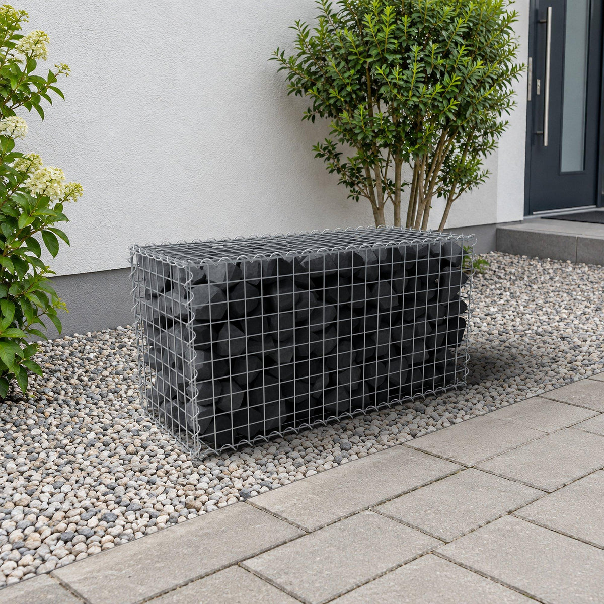 Gabbione 100 cm x 50 cm x 40 cm (L x H x P), maglia 5 cm x 5 cm, spirale