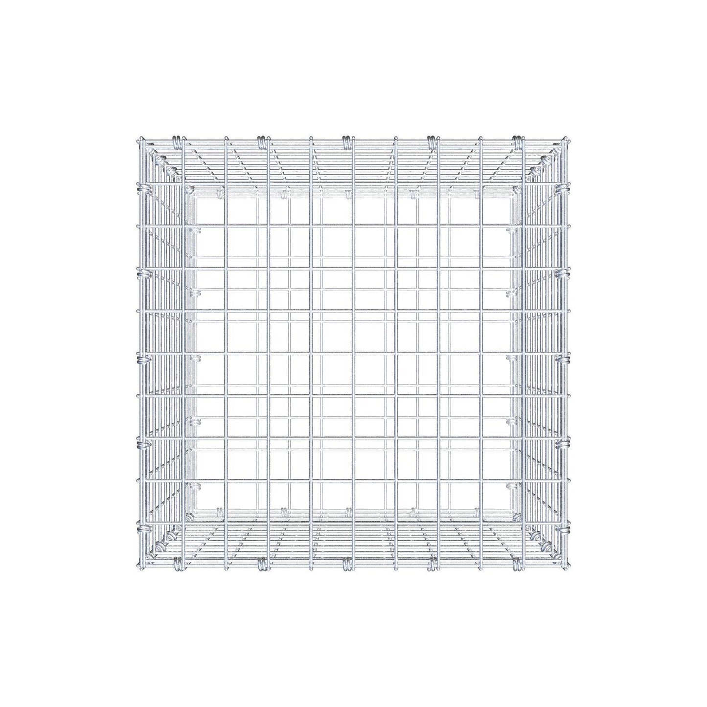 Gabião 50 cm x 50 cm x 50 cm (C x A x P), malhagem 5 x 5 cm, anel espiral