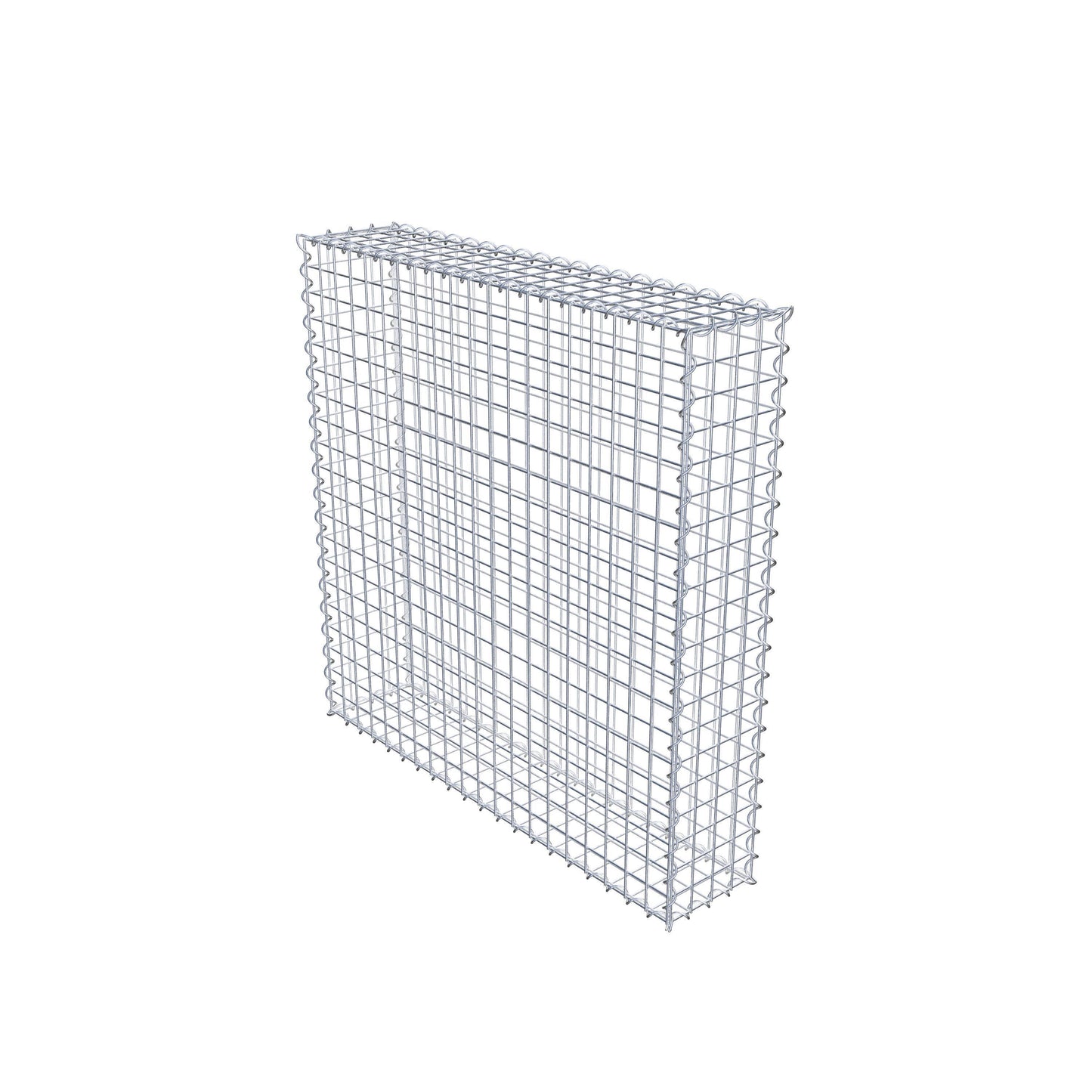 Juego de 2 gaviones de 100 cm x 100 cm x 20 cm (largo x alto x fondo), malla de 5 x 5 cm, en espiral