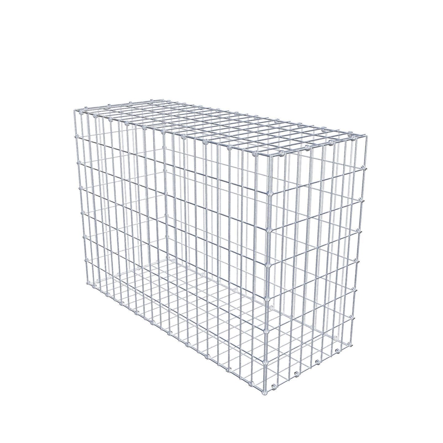 Gabião 100 cm x 70 cm x 40 cm (C x A x P), malhagem 5 x 10 cm, anel espiral