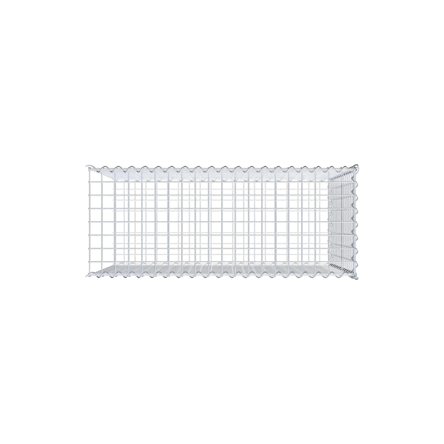 Add-on schanskorf type 2 100 cm x 70 cm x 40 cm (L x H x D), maaswijdte 5 cm x 5 cm, spiraalvormig
