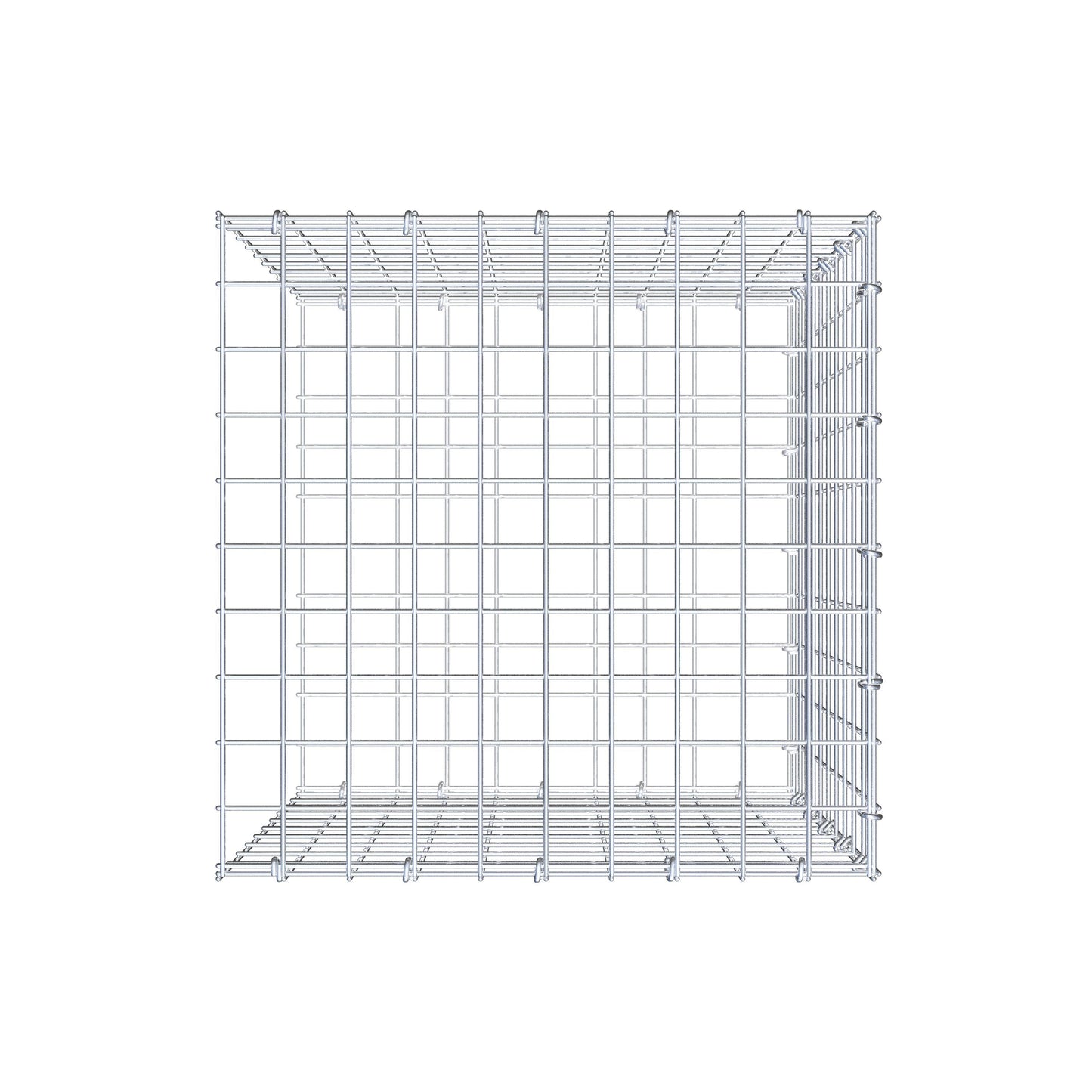 Gabião tipo 2 50 cm x 50 cm x 50 cm (C x A x P), malhagem 5 cm x 5 cm, anel C