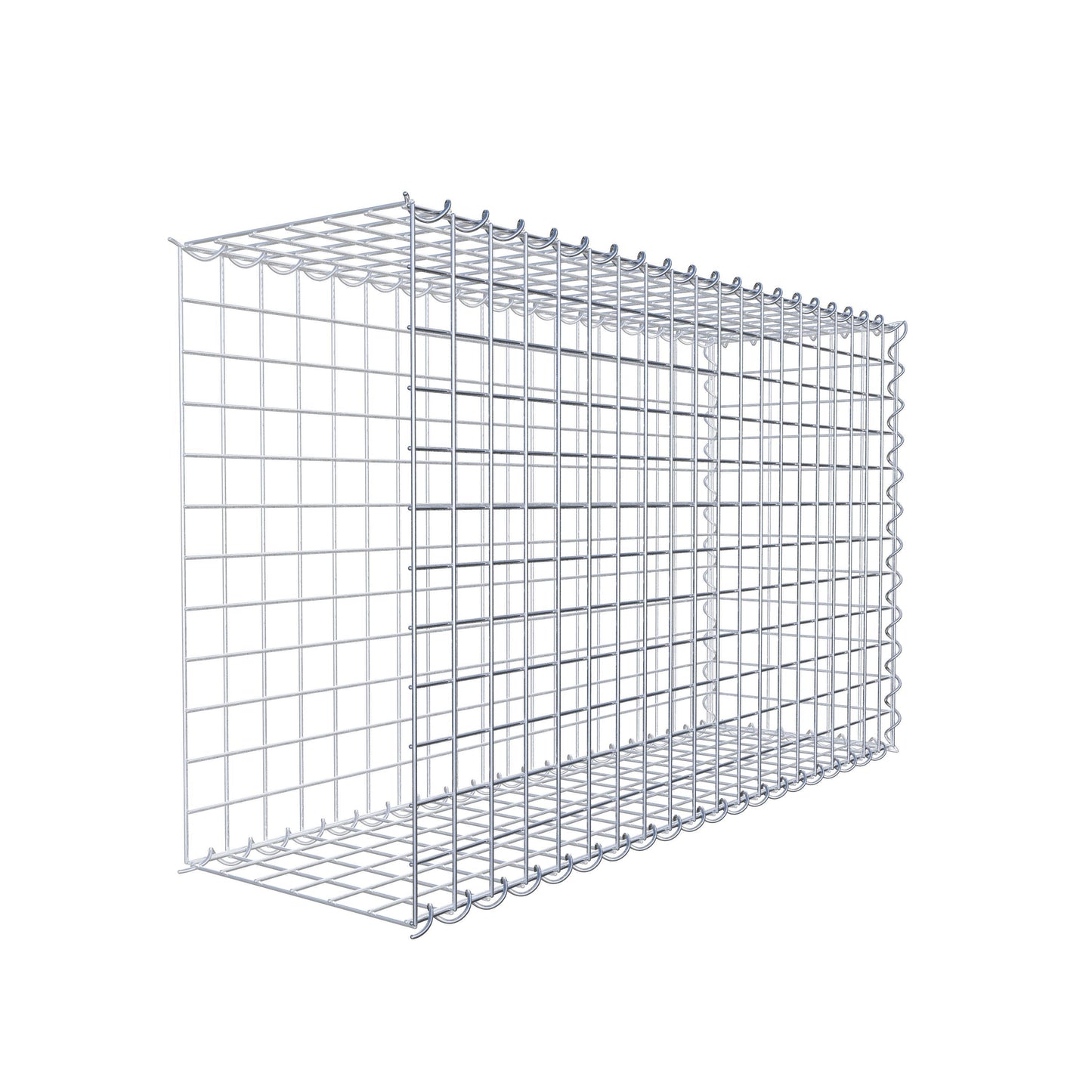 Gabião tipo 2 100 cm x 60 cm x 30 cm (C x A x P), malhagem 5 cm x 5 cm, espiral