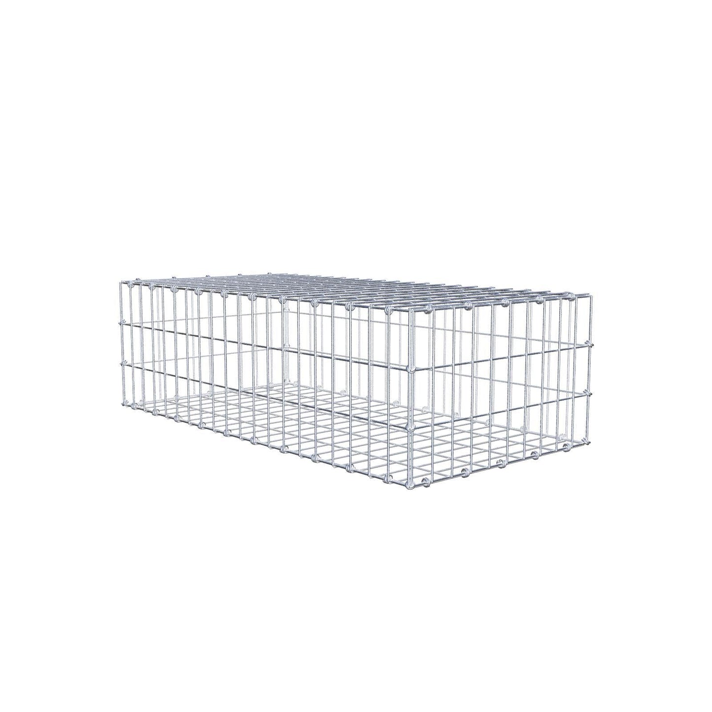 Gabião 100 cm x 30 cm x 50 cm (C x A x P), malhagem 5 x 10 cm, anel espiral