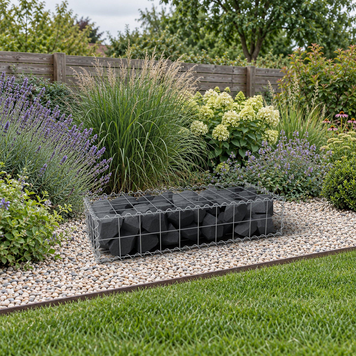 Gabion 100 cm x 20 cm x 40 cm (L x H x D), mesh size 10 cm x 10 cm, spiral