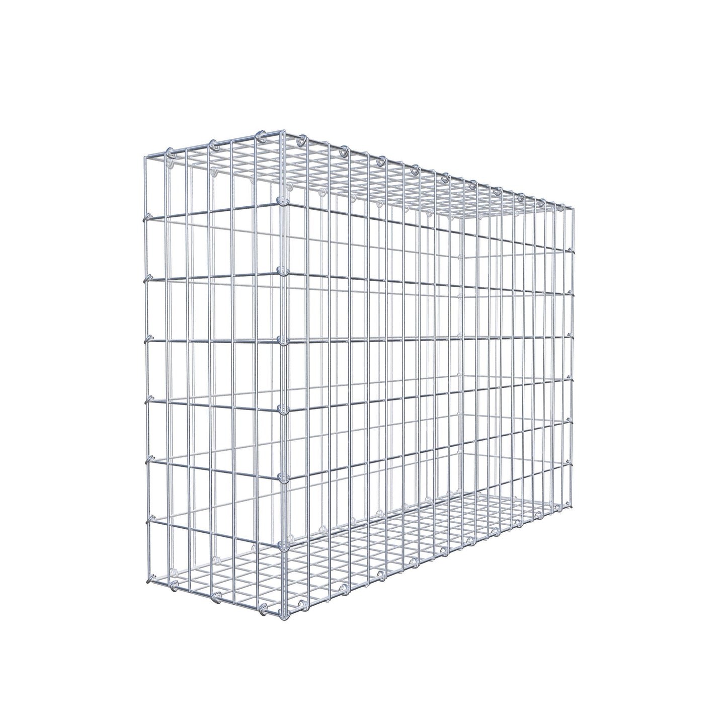 Gabião 100 cm x 70 cm x 30 cm (C x A x P), malhagem 5 cm x 10 cm, anel C
