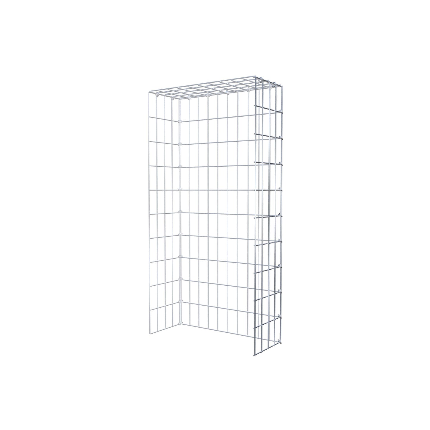 Gabbione aggiuntivo tipo 4 100 cm x 20 cm x 50 cm (L x H x P), maglia 5 cm x 10 cm, anello a C
