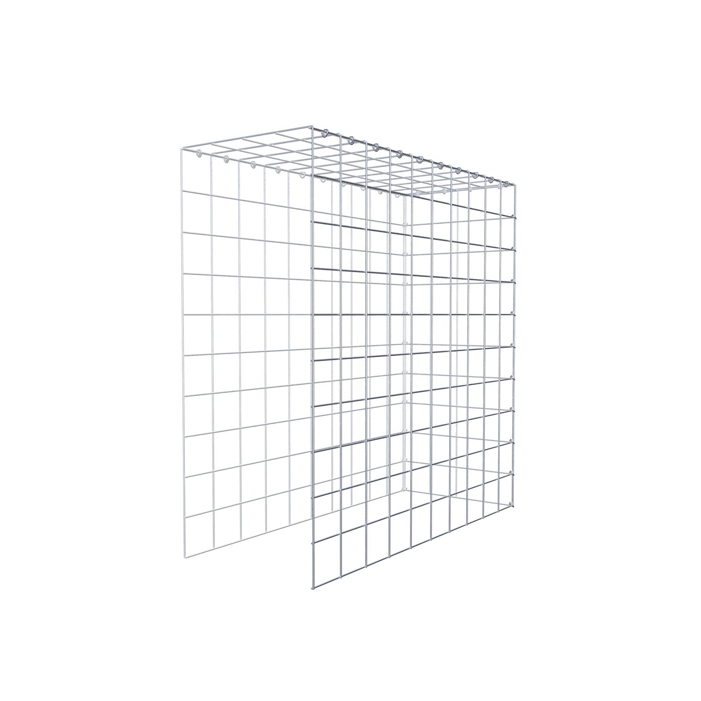 Gabião Tipo 4 100 cm x 100 cm x 40 cm (C x A x P), malhagem 10 cm x 10 cm, anel C