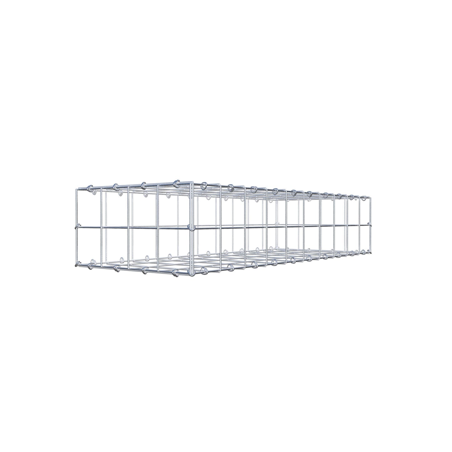 Gabion 100 cm x 20 cm x 40 cm (L x H x P), mailles 10 cm x 10 cm, anneau en C