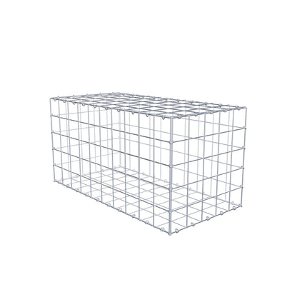 Gabbione 100 cm x 50 cm x 50 cm (L x H x P), maglia 10 cm x 10 cm, anello a C