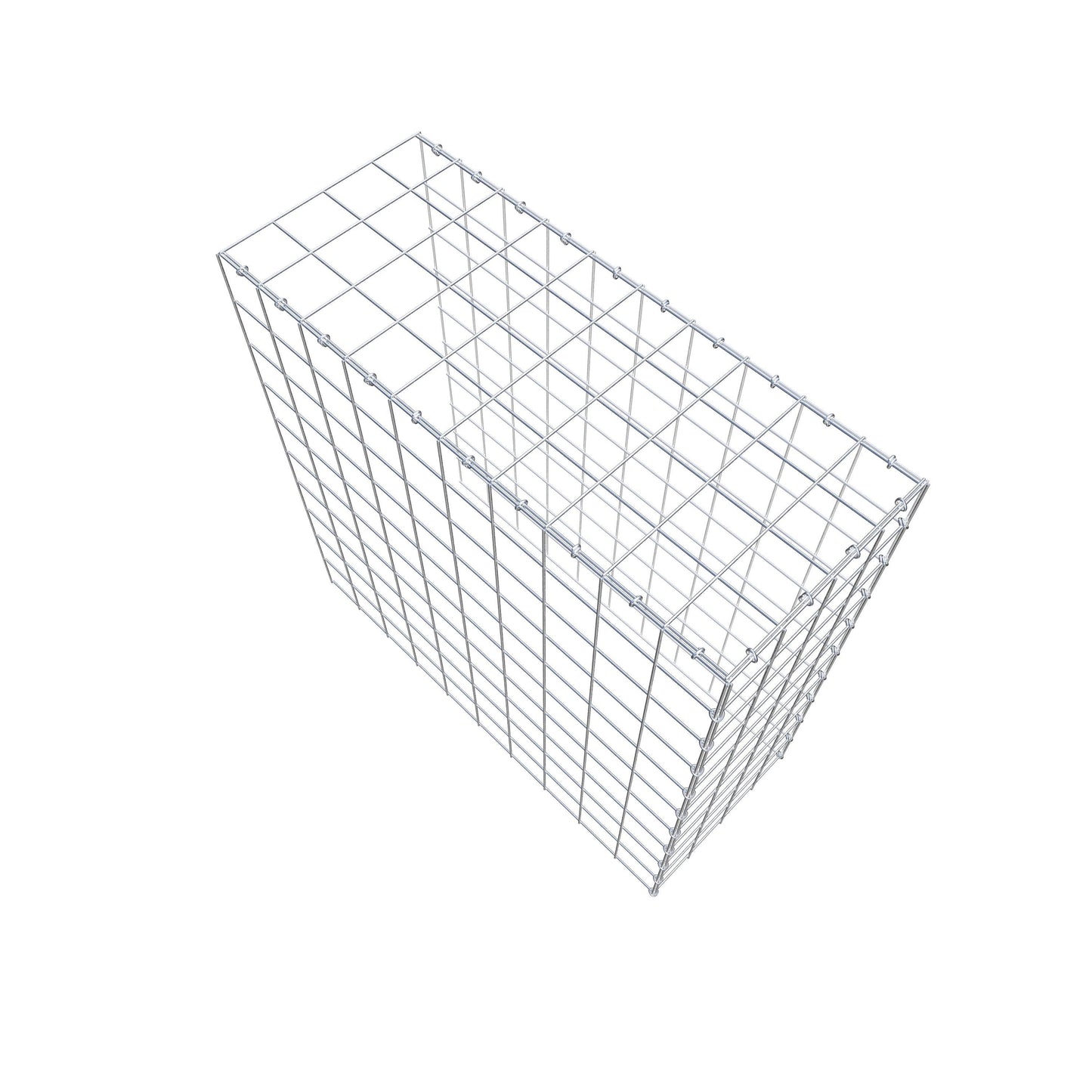 Gabião Tipo 4 100 cm x 100 cm x 40 cm (C x A x P), malhagem 10 cm x 10 cm, anel C