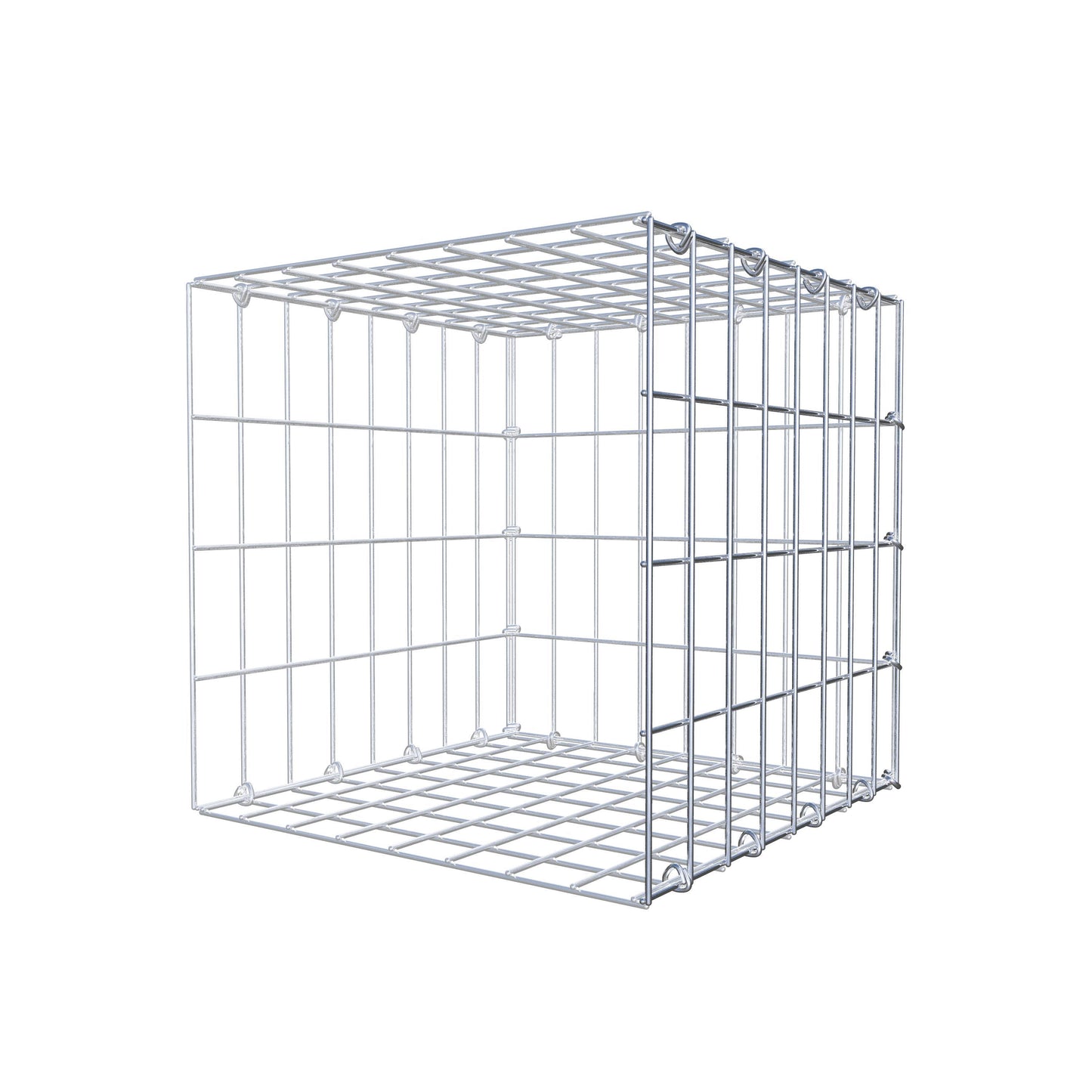 Mounted gabion type 2 40 cm x 40 cm x 40 cm, mesh size 5 cm x 10 cm, C-ring