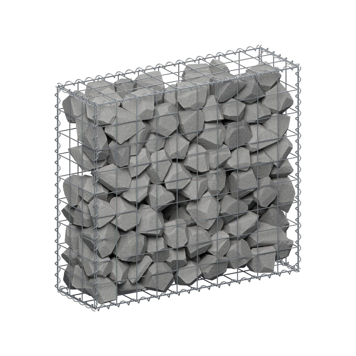 Gabião 100 cm x 90 cm x 30 cm (C x A x P), malhagem 10 cm x 10 cm, espiral