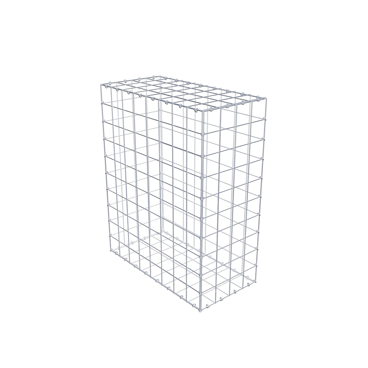 Gabbione 100 cm x 80 cm x 40 cm (L x H x P), maglia 10 cm x 10 cm, anello a C