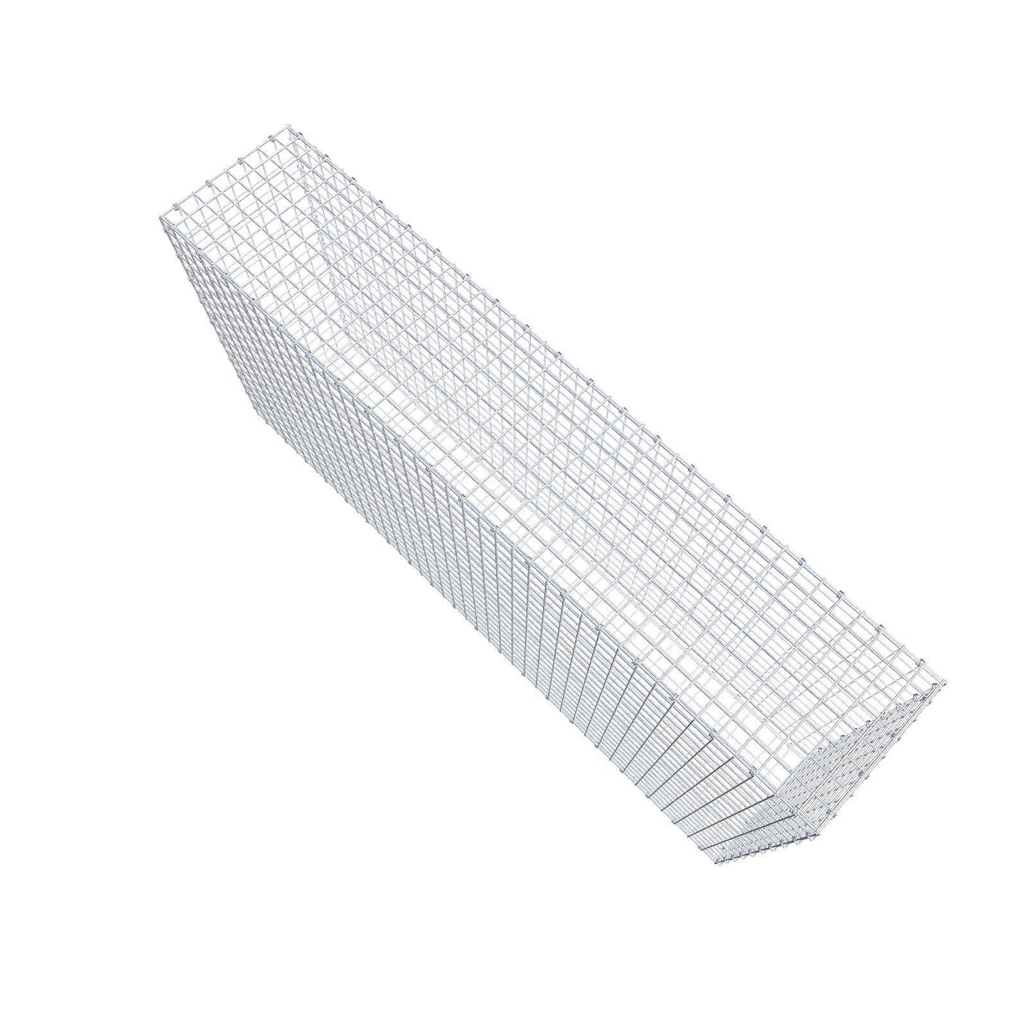Gabion 200 cm x 100 cm x 40 cm (L x H x D), maskestørrelse 5 x 5 cm, spiralring