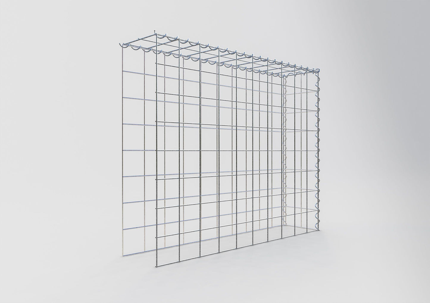 Gabião tipo 4 100 cm x 80 cm x 20 cm (C x A x P), malhagem 10 cm x 10 cm, espiral