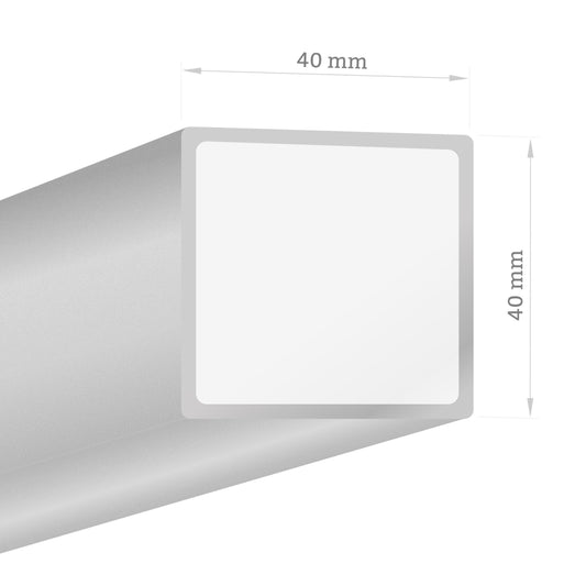 Pfosten 40 x 40 mm (zum Einbetonieren) Länge: 190 cm