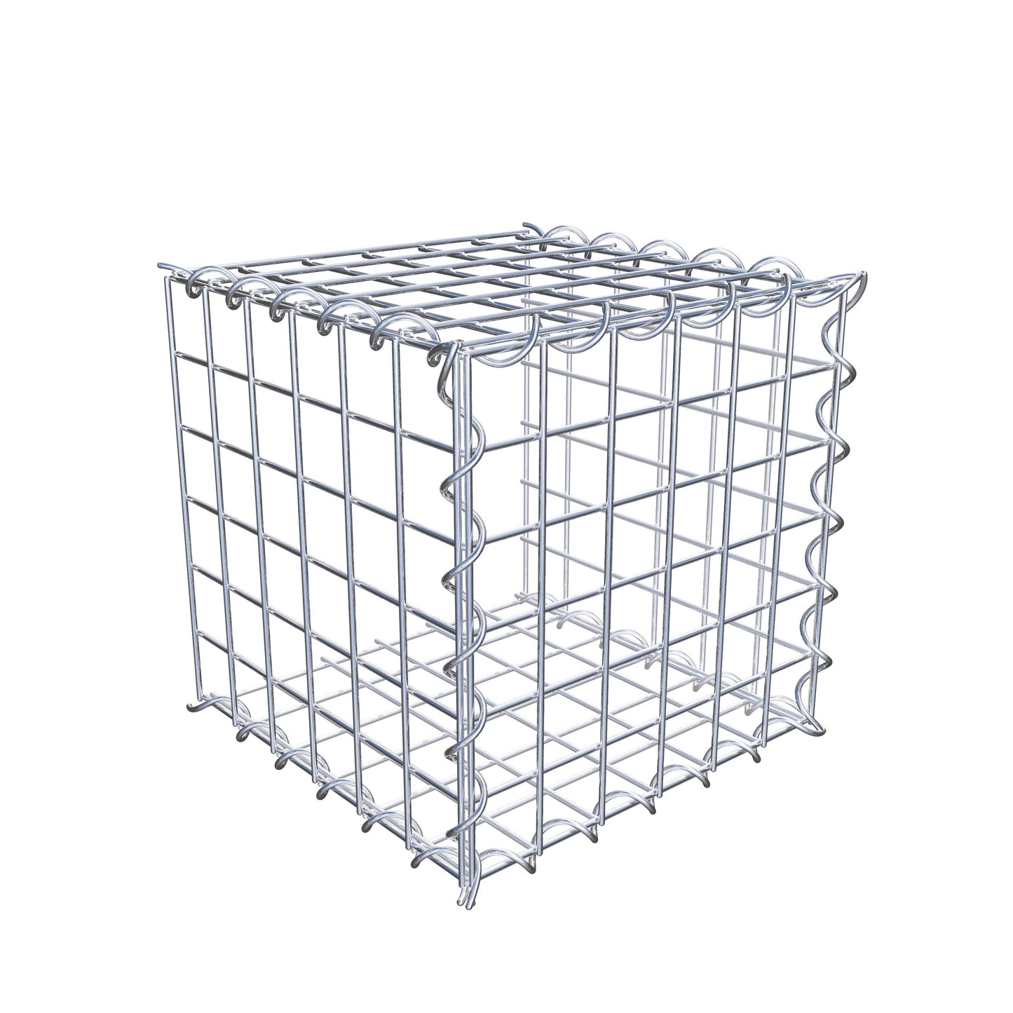 Anbaugabione Typ 2 30 cm x 30 cm x 30 cm (L x H x T), Maschenweite 5 cm x 5 cm, Spirale