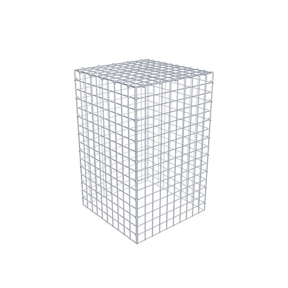 Mounted gabion type 3 80 cm x 50 cm x 50 cm (L x H x D), mesh size 5 cm x 5 cm, C-ring