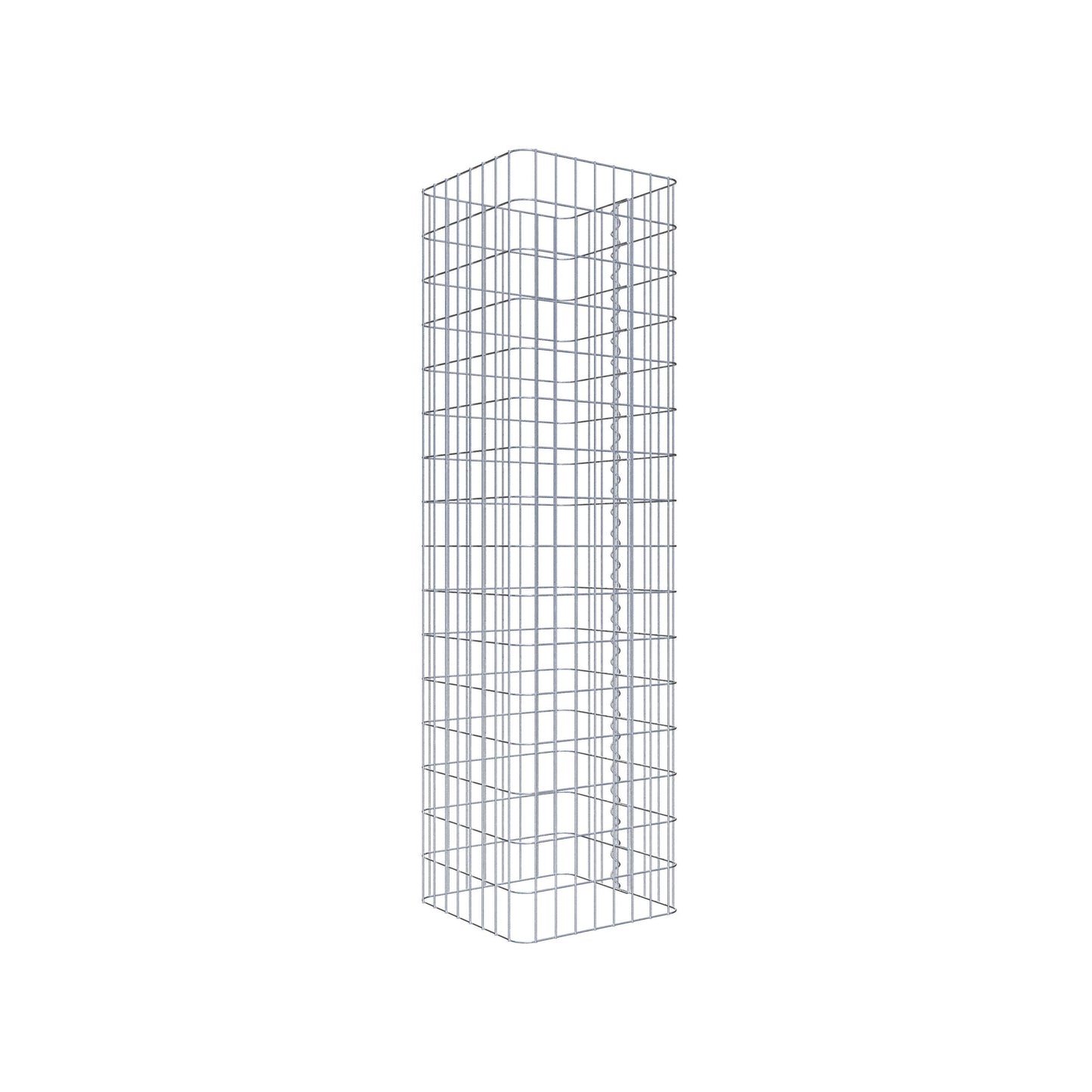 Colonna di gabbioni, angolare 42 cm x 42 cm, alta 160 cm, MW 5 cm x 10 cm