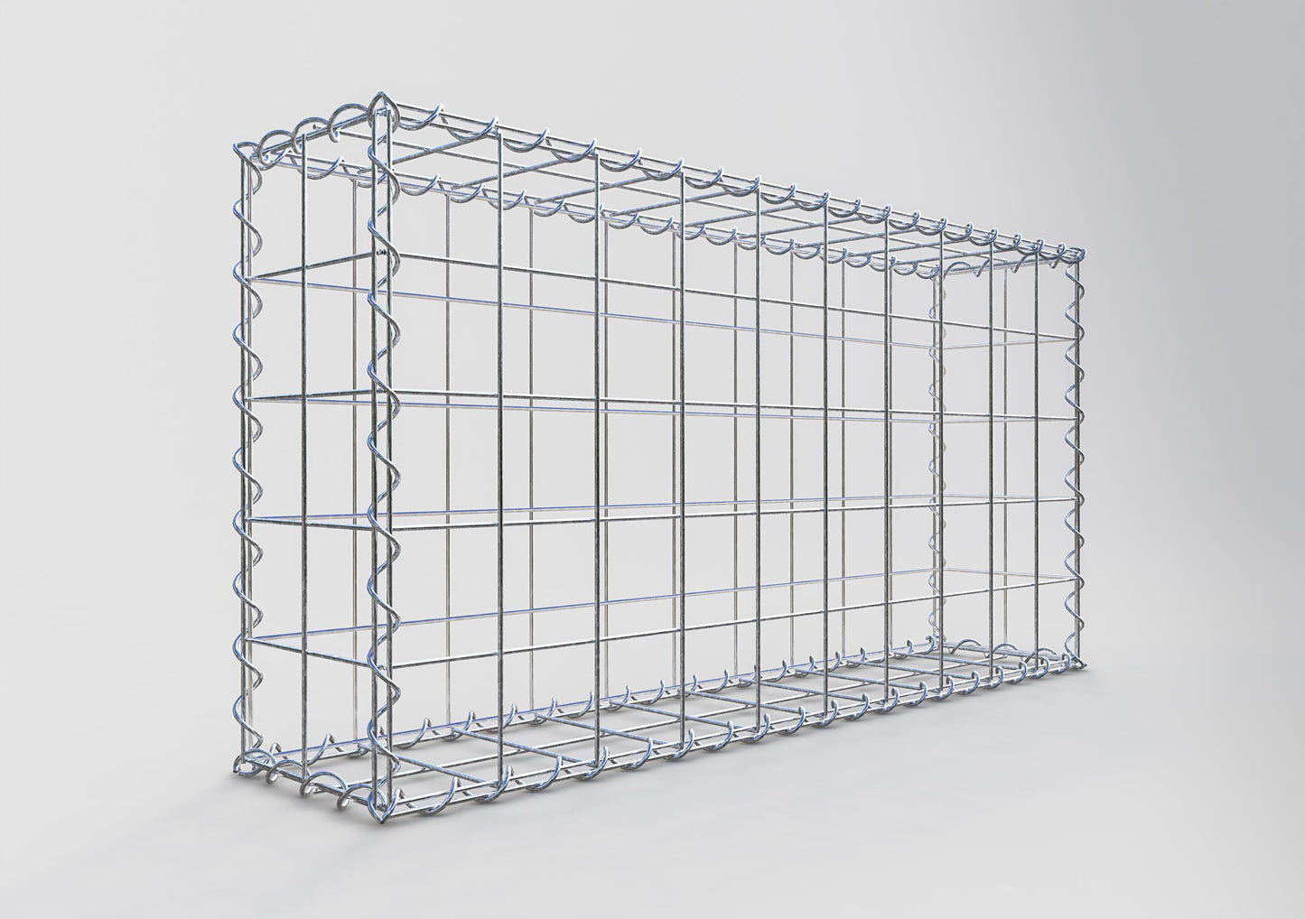 Gabion 100 cm x 50 cm x 20 cm (L x H x P), mailles 10 cm x 10 cm, spirale