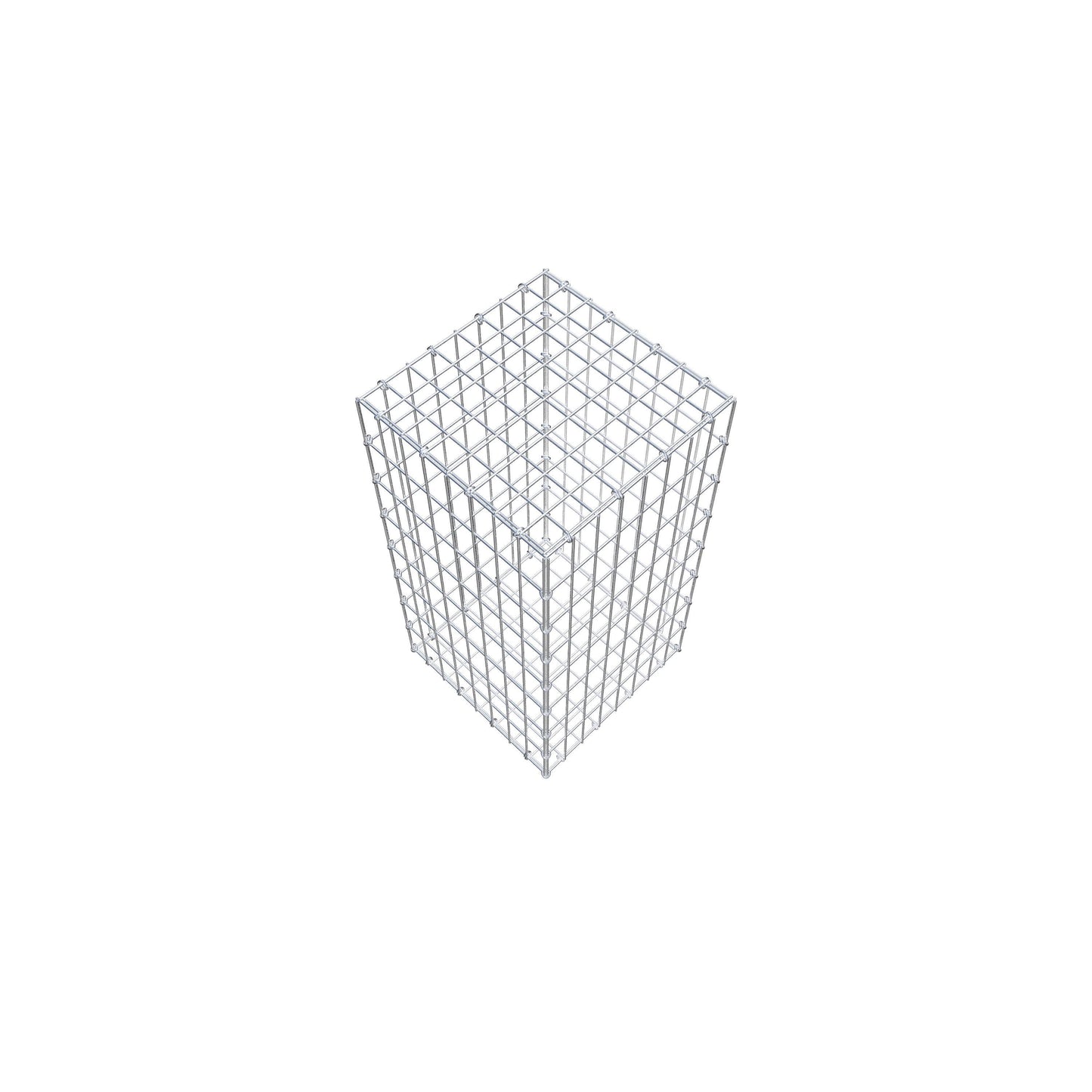 Gabion 80 cm x 40 cm x 40 cm (L x H x P), mailles 5 cm x 10 cm, anneau en C