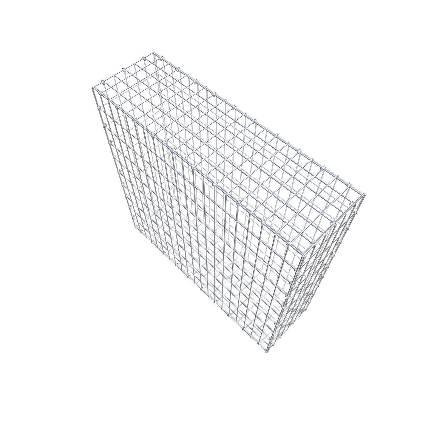 Gavión 100 cm x 100 cm x 30 cm (L x A x P), luz de malla 5 cm x 10 cm, anillo en C