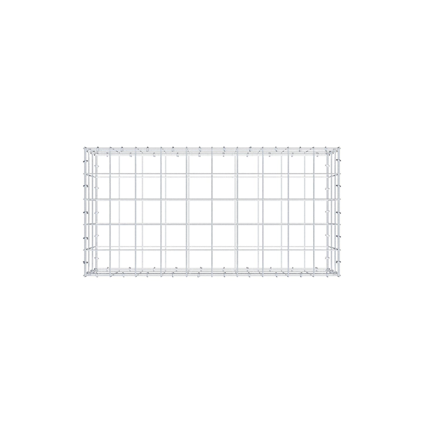 Gabião 100 cm x 30 cm x 50 cm (C x A x P), malhagem 10 cm x 10 cm, anel C