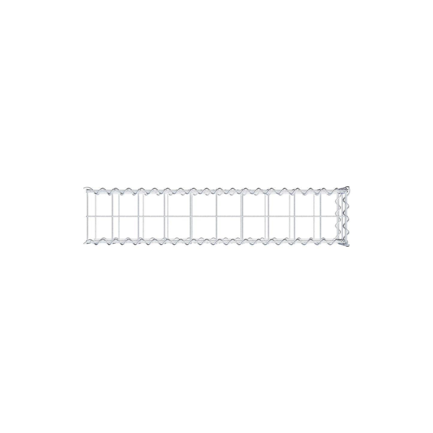 Opvokset gabion type 2 100 cm x 20 cm x 20 cm (L x H x D), maskestørrelse 10 cm x 10 cm, spiral