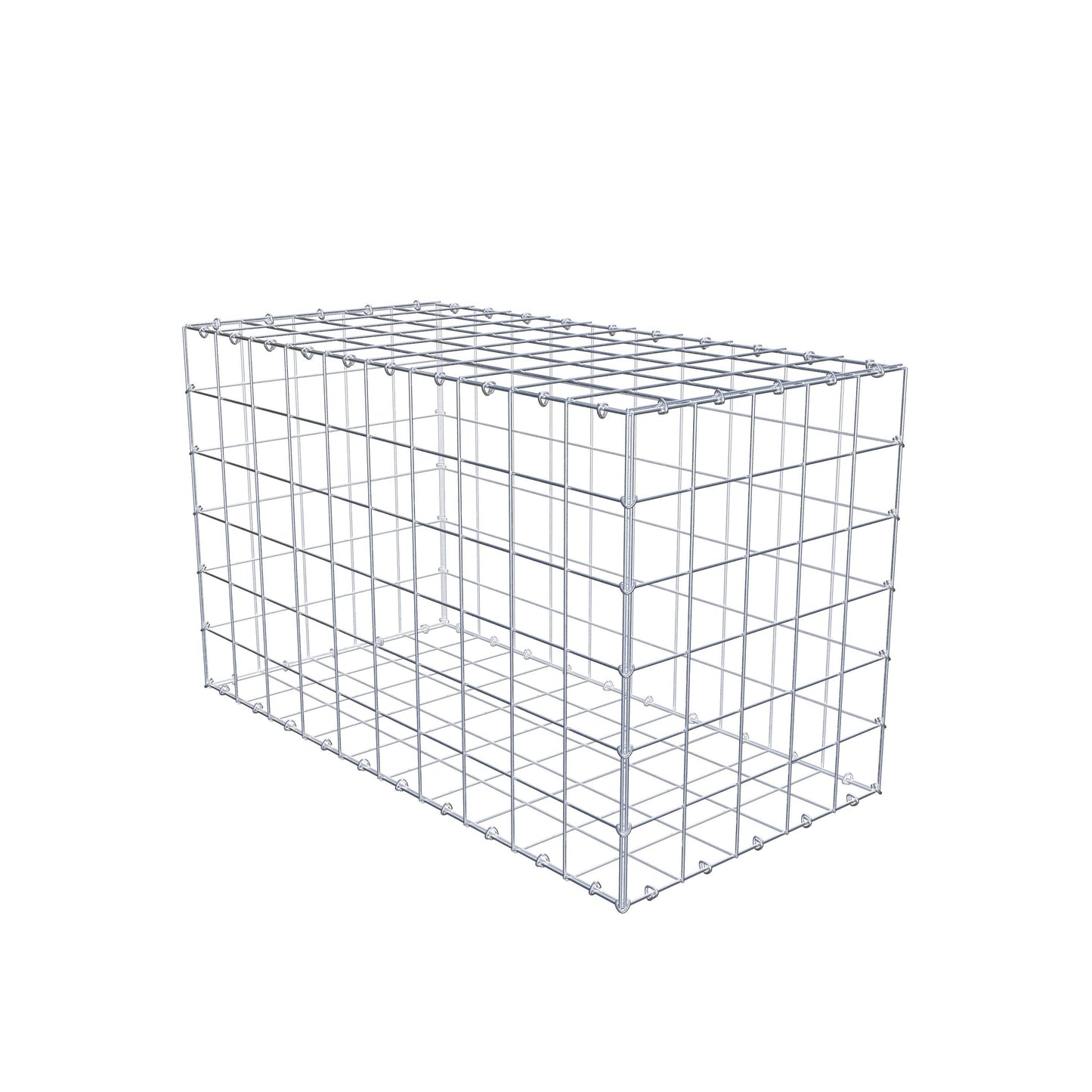 Gabião 100 cm x 60 cm x 50 cm (C x A x P), malhagem 10 cm x 10 cm, anel C