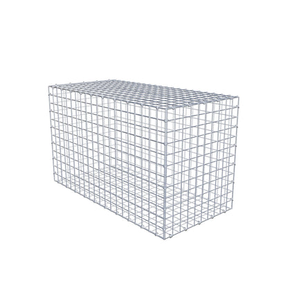 Gabion 100 cm x 60 cm x 50 cm (L x H x D), mesh size 5 cm x 5 cm, C-ring