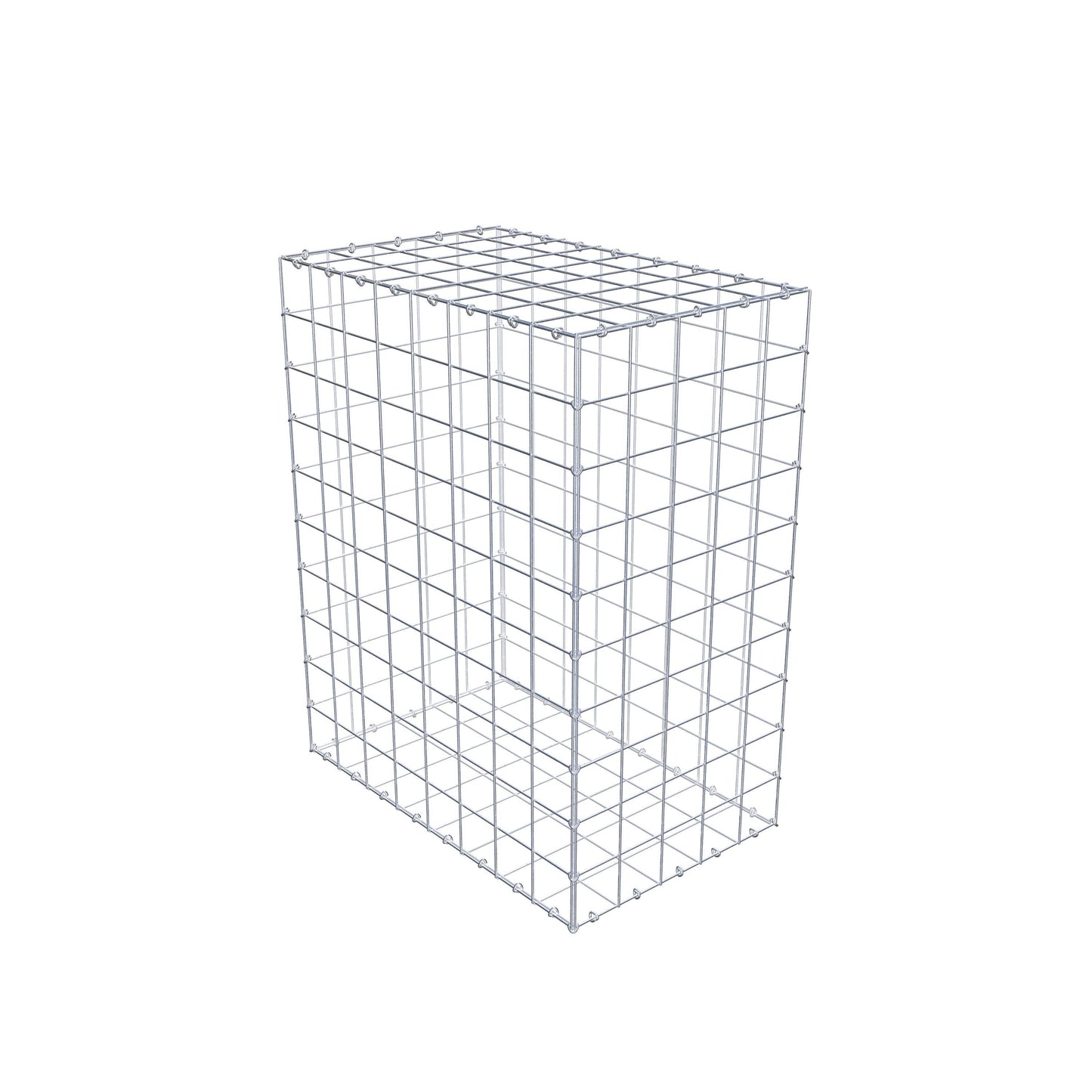 Gabbione 100 cm x 80 cm x 50 cm (L x H x P), maglia 10 cm x 10 cm, anello a C