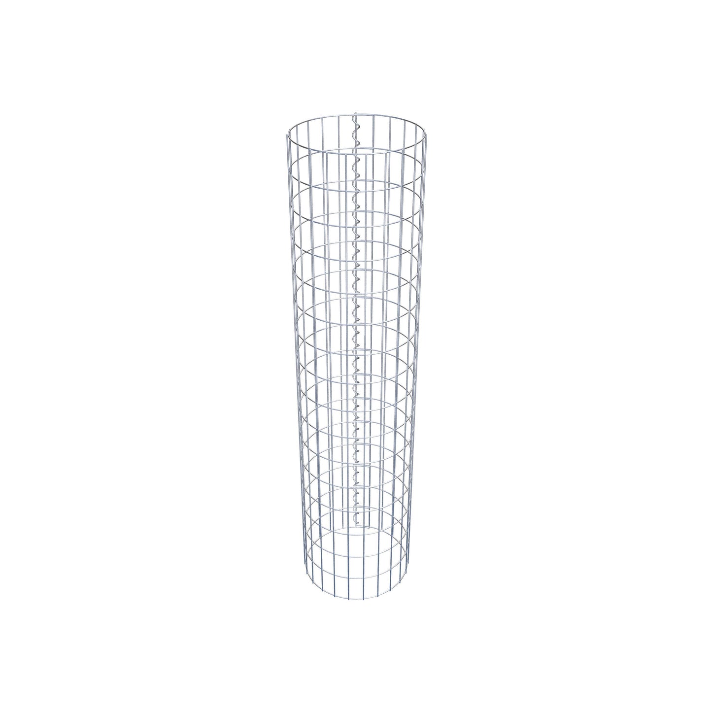 Gabion column around 37 cm diameter, 160 cm height, mesh size 5 cm x 10 cm