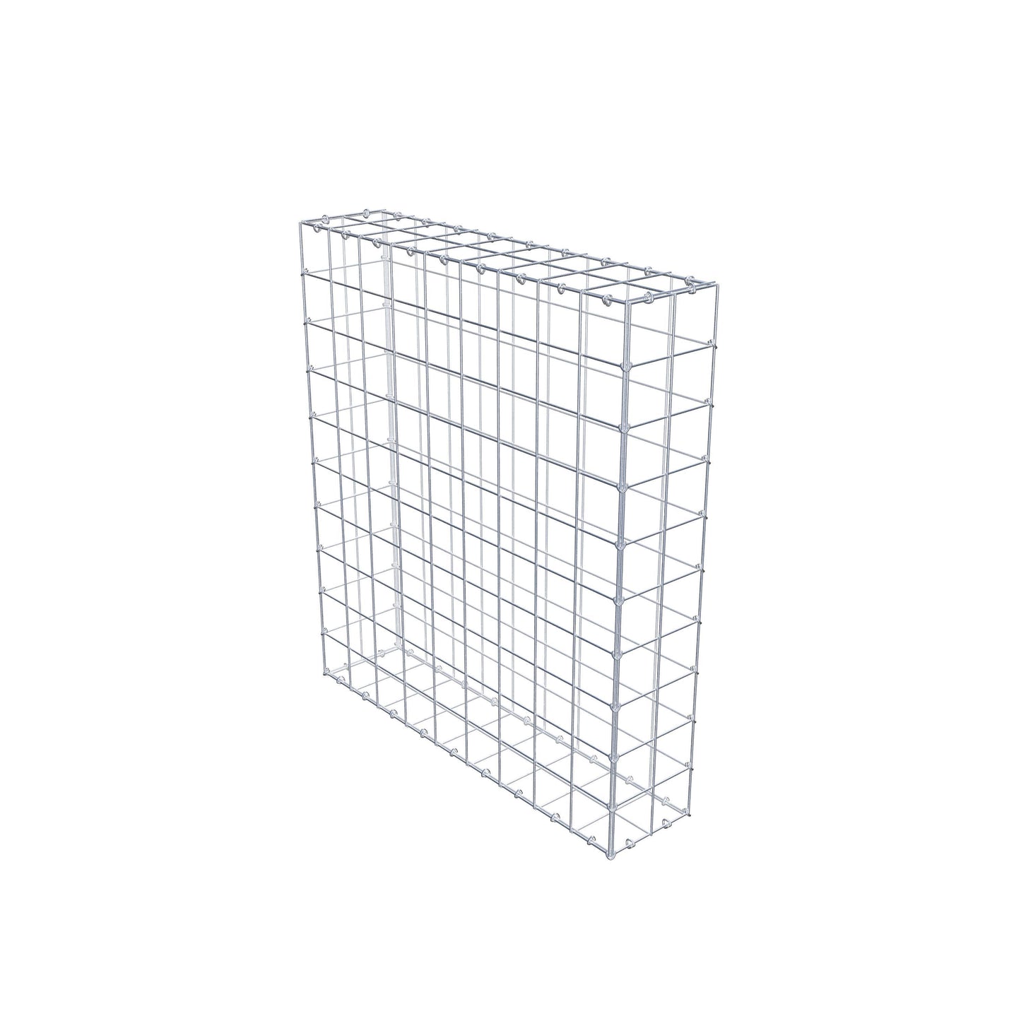 Gavión 100 cm x 90 cm x 20 cm (L x A x P), malla 10 cm x 10 cm, anillo en C