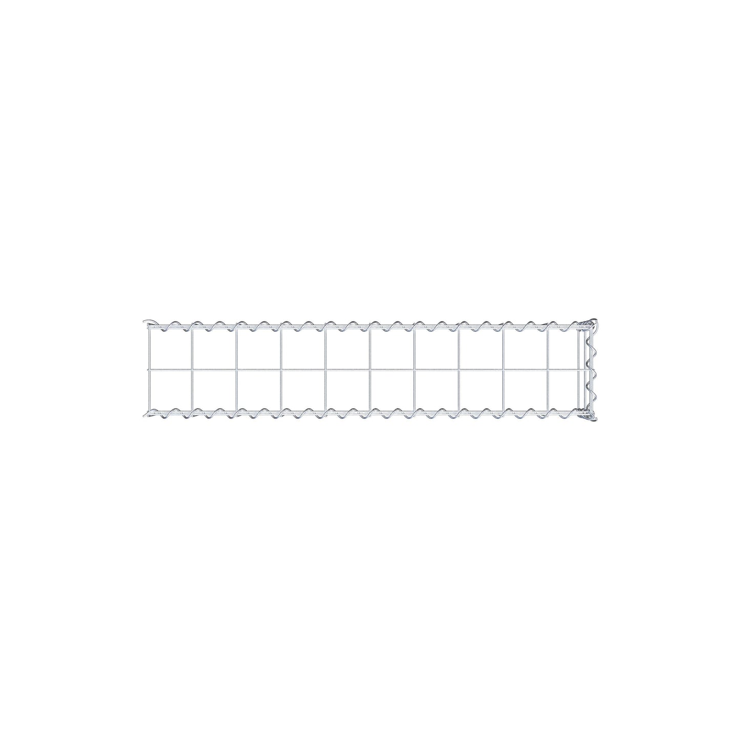 Opvokset gabion type 4 100 cm x 20 cm x 20 cm (L x H x D), maskestørrelse 10 cm x 10 cm, spiral