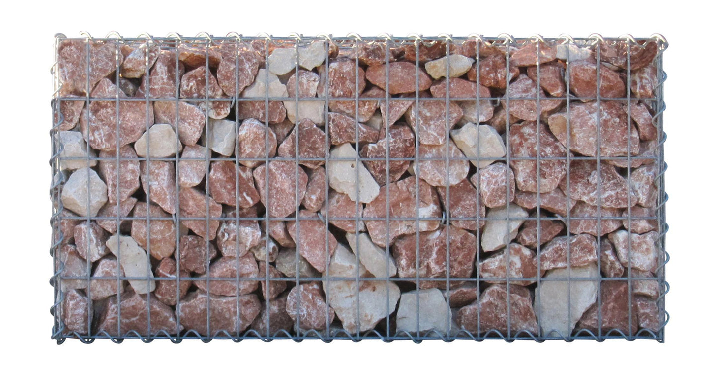 Juego de 2 gaviones de 100 cm x 100 cm x 50 cm (largo x alto x fondo), malla de 5 x 10 cm, en espiral