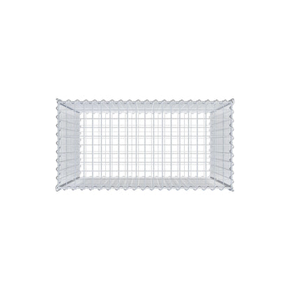 Gabion 100 cm x 100 cm x 50 cm (L x H x D), mesh size 5 cm x 5 cm, spiral