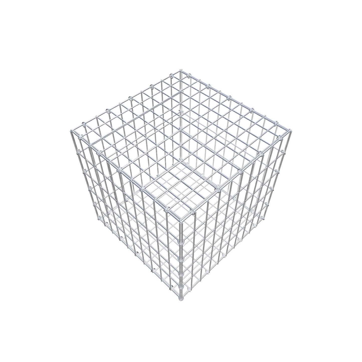 Gabião 50 cm x 50 cm x 50 cm (C x A x P), malhagem 5 cm x 10 cm, anel C