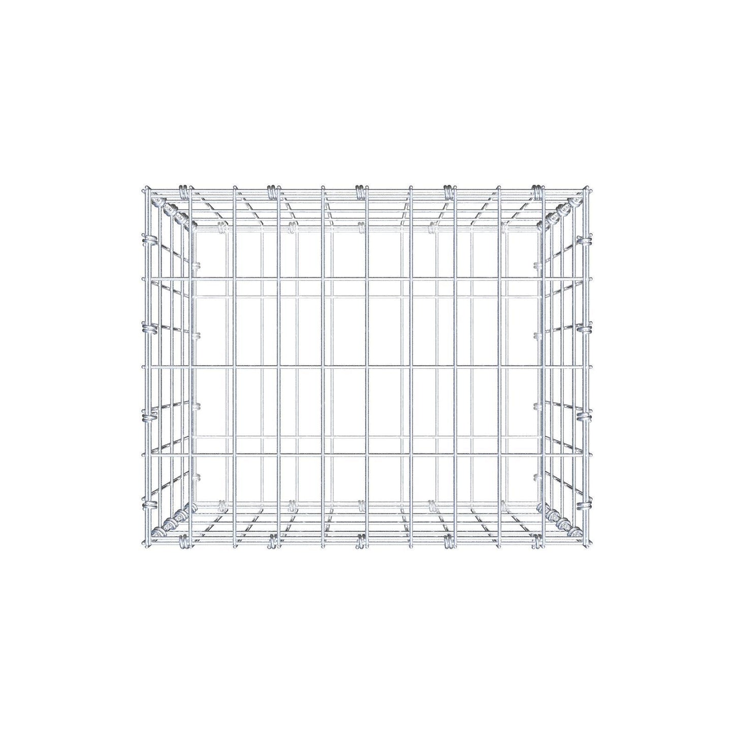 Gabião 50 cm x 40 cm x 40 cm (C x A x P), malhagem 5 x 10 cm, anel espiral