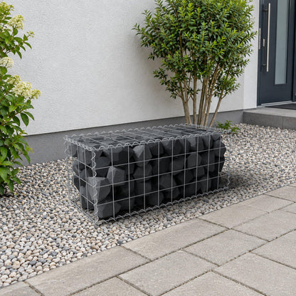 Gabião 100 cm x 40 cm x 40 cm (C x A x P), malhagem 10 cm x 10 cm, espiral