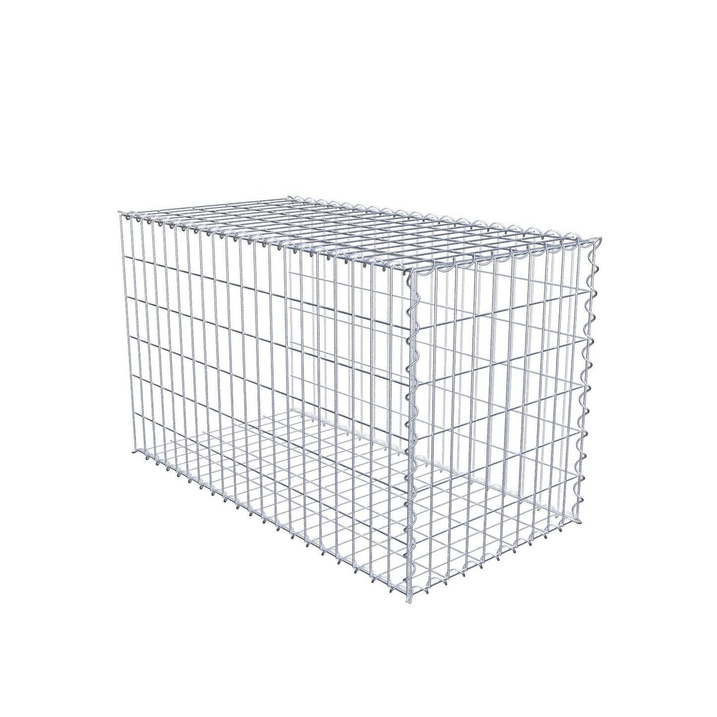 Gabião tipo 2 100 cm x 60 cm x 50 cm (C x A x P), malhagem 5 cm x 10 cm, espiral